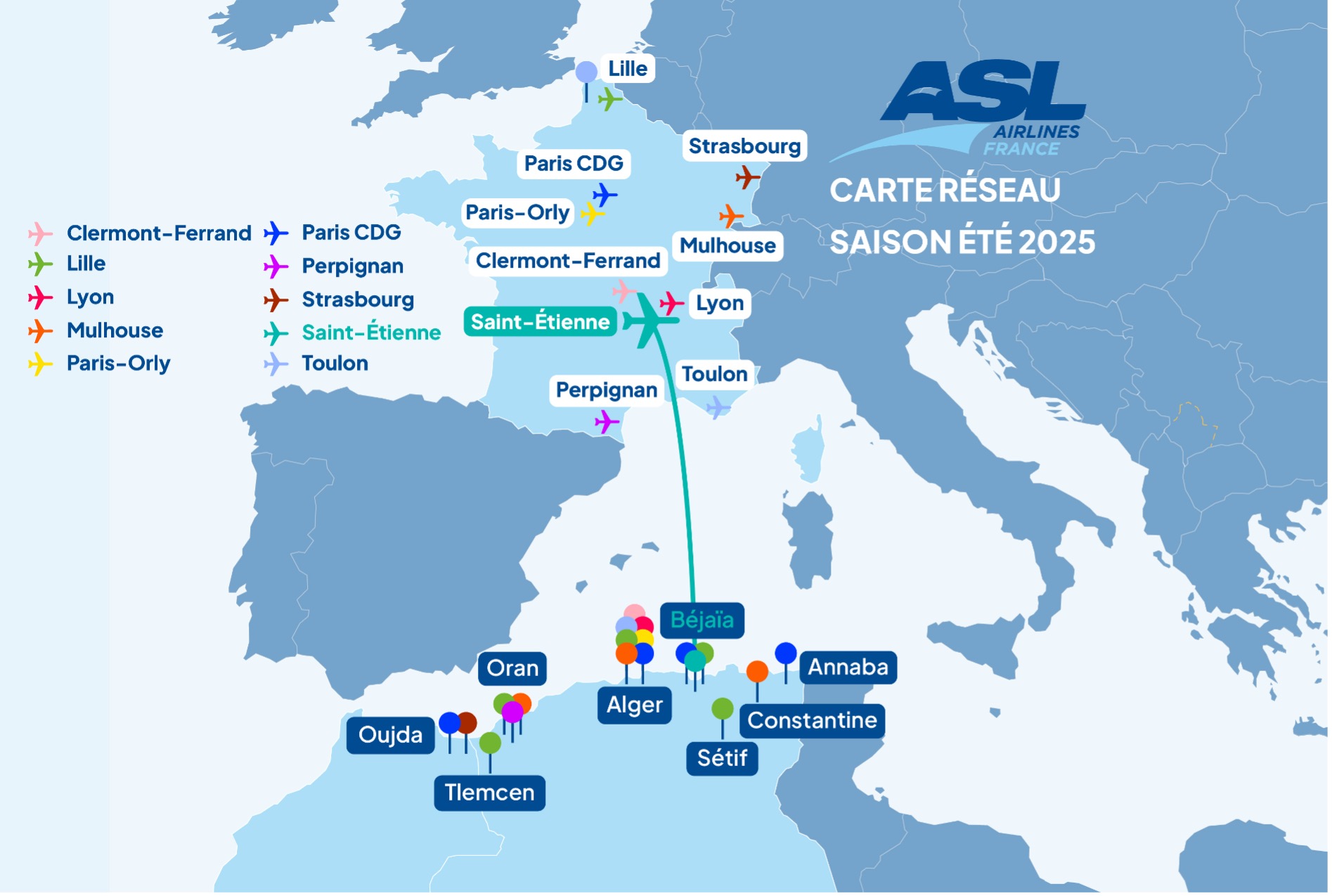 Asl Airlines France Ouvre La Ligne Saint Etienne Beja A Asl